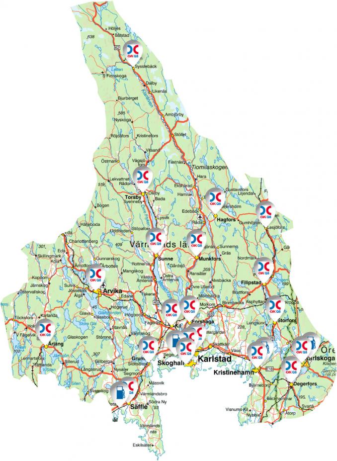 Säffle kart – Integrert kjokkenet